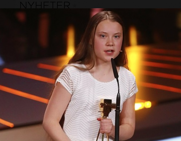 Greta Thunberg prisades på en tysk tv-gala.