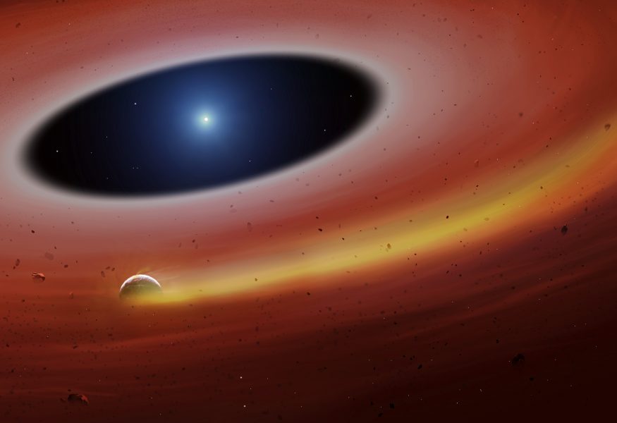 Det aktuella planetfragmentet kretsar runt den vita dvärgen i spillrorna av det tidigare solsystemet.