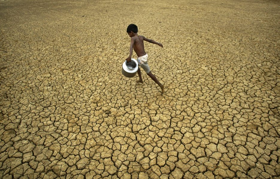 Det råder vattenbrist på flera håll i Indien.