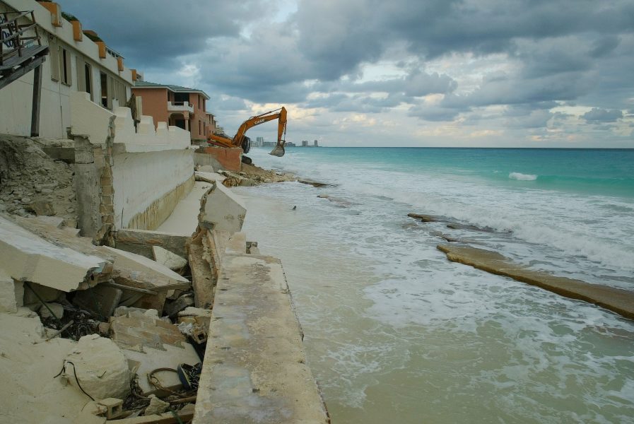 Orkanen Wilma slog till mot Yucatánhalvön i sydöstra Mexiko 2005.