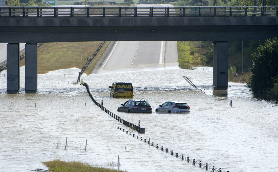 I augusti 2014 föll ett kraftigt regn över Malmö.