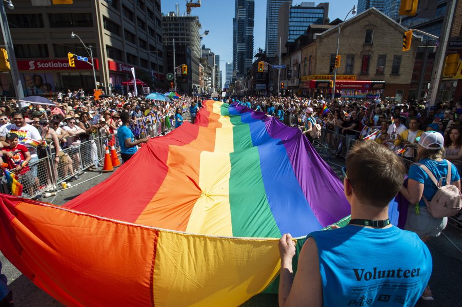 Förra helgens prideparad i Toronto i Kanada.