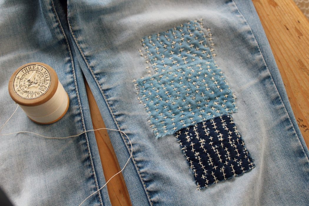 Sashiko kan användas för att lappa och laga