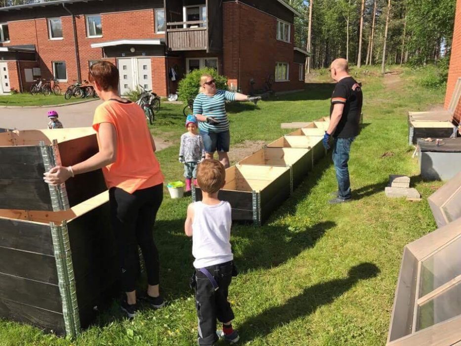 Gemensamhetsodlingen på Rallarrosen var den första aktiviteten som drogs i gång i Renodlats regi