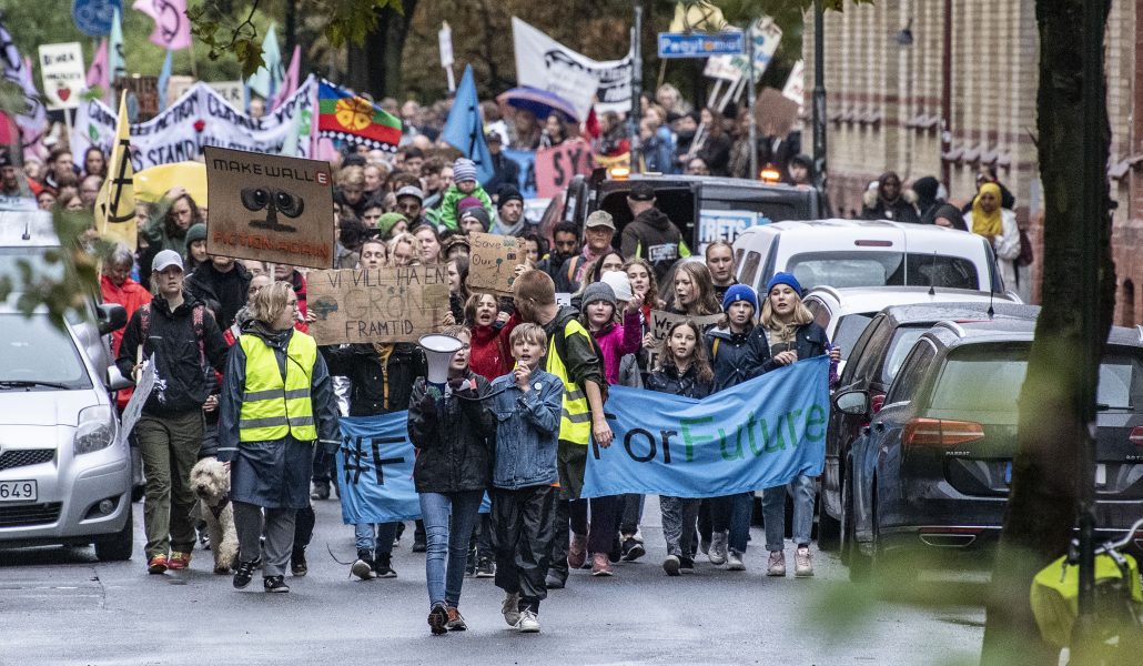 Klimatdemonstrationer i Malmö i september.