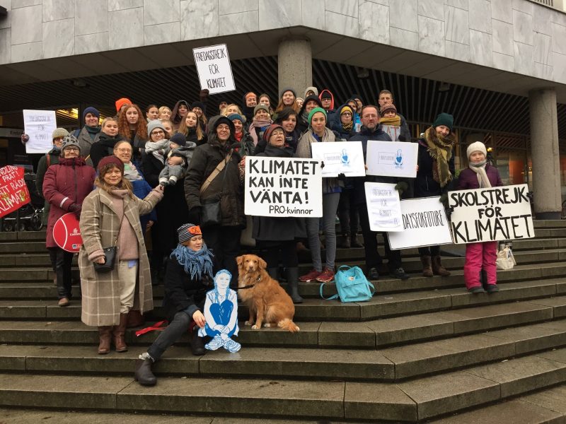 Bild från en tidigare klimatstrejk i Malmö, i dag demonstrerar aktivister både i Sverige och över hela världen.