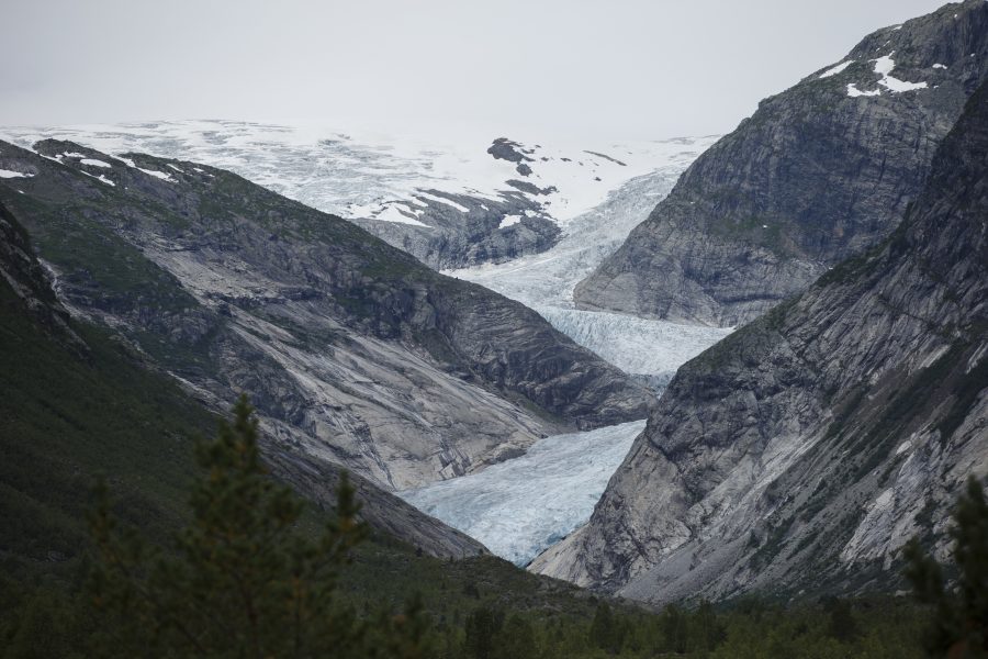 På tio år har Nigardsglaciären krympt 504 meter.