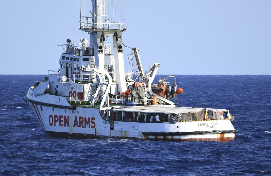 Fartyget Open Arms nekades lägga till i Italien i augusti förra året.
