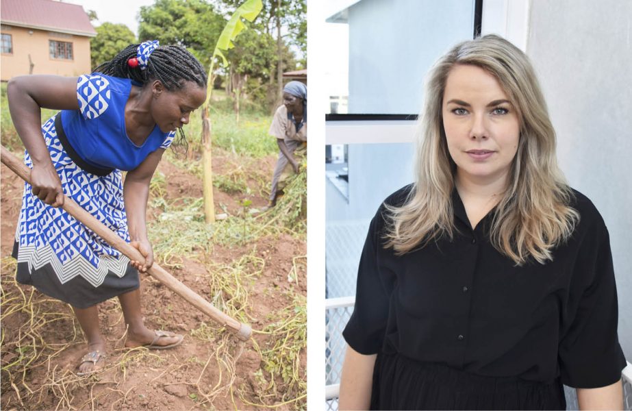 Till vänster: Reinier Oorsouw driver ett småskaligt jordbruk i Uganda, som hon ställt om till att vara helt kemikaliefritt och agroekologiskt.