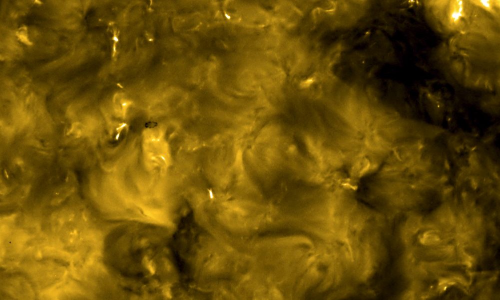 Solens yta fotograferad av sonden Solar Orbiter.