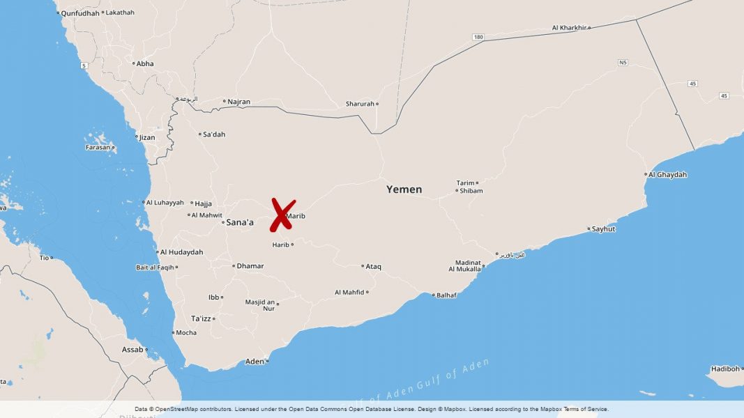 Den jemenitiska regionen Marib har drabbats av kraftiga skyfall.
