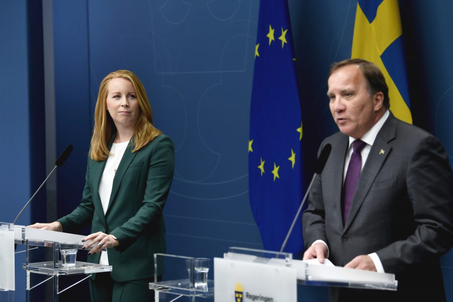 Trots att de samarbetat genom januariavtalet i snart två år har Centerledare Annie Lööf och statsministern och S-ledaren Stefan Löfven (S) bara hållit pressträff tillsammans en enda gång, här inför budgeten för 2021.