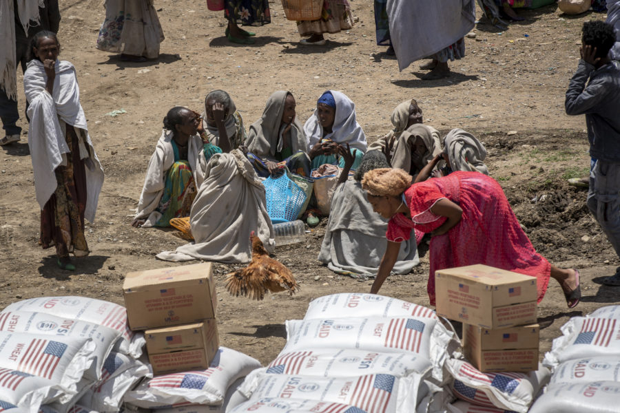 Flyktingar från konfliktens Tigray i Etiopien.