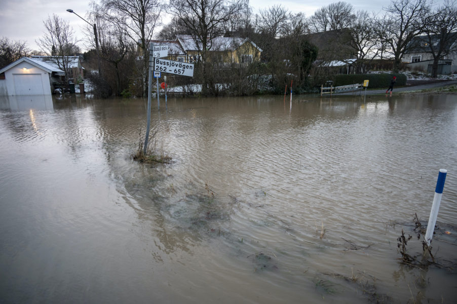I början av december svämmade delar av Ystad över.
