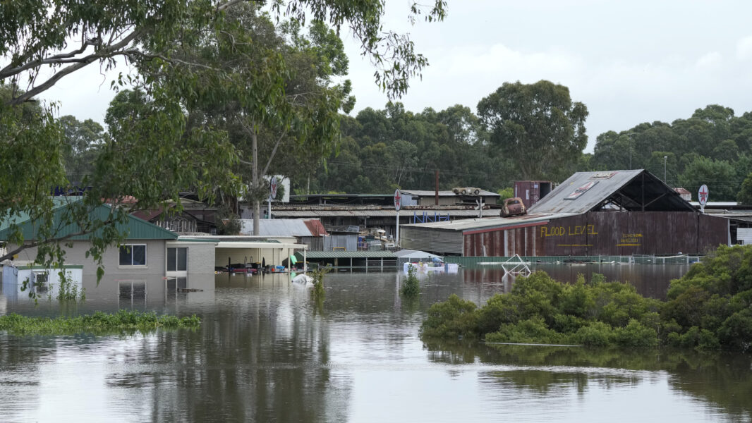 Ett översvämmat Londonderry i utkanten av Sydneyområdet.