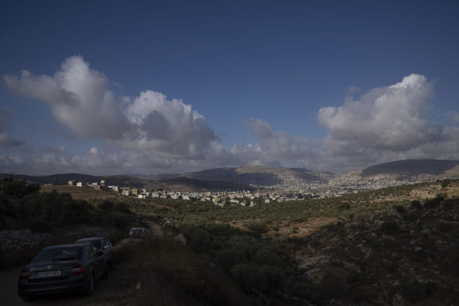 Vy över Nablus på Västbanken.