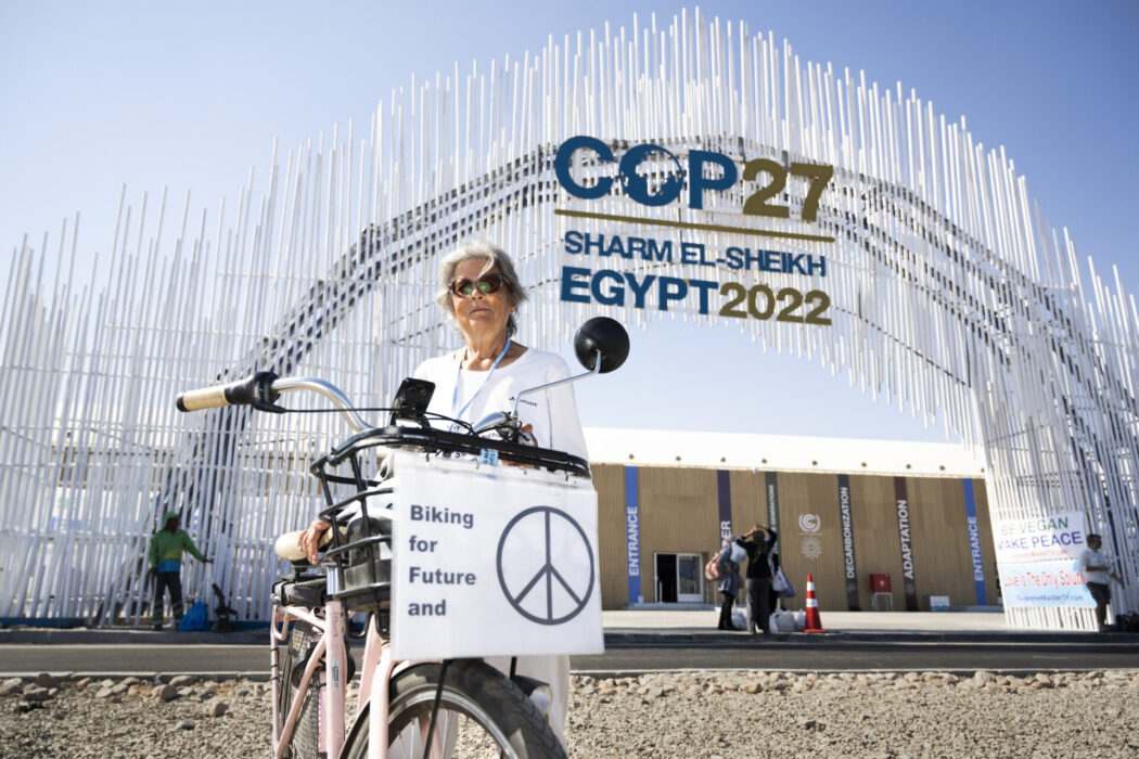 Egyptens president bad om en cykeltur tillsammans med Dorothee Hildebrandt