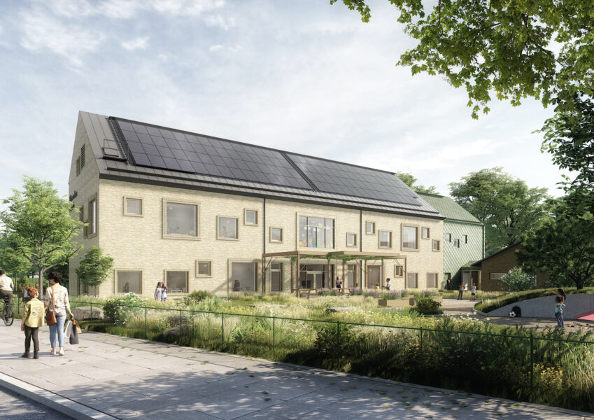 En kommande tillbyggnad på förskolan Klövervallen i stadsdelen Rosengård i Malmö ska förses med solceller på taket.