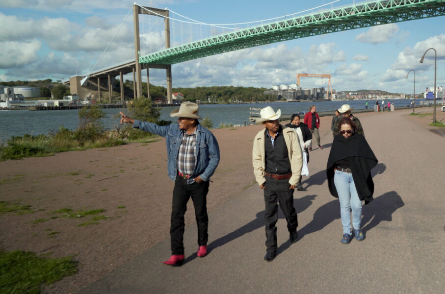 Medlemmar av Yaqui Nation på besök i Göteborg.