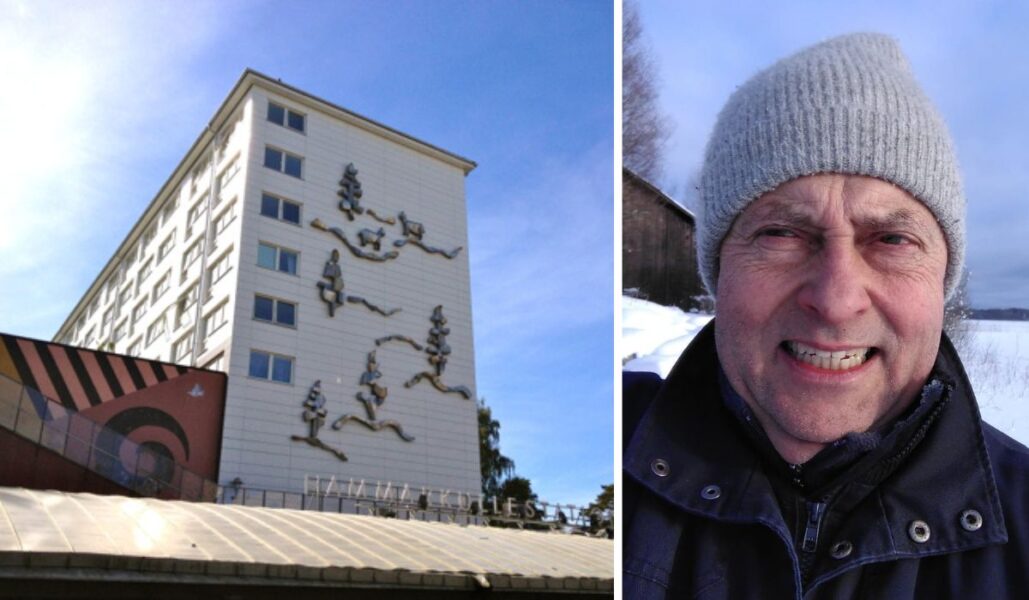 Kollage av två foton, t v en fasad i Hammarkullen, t h porträtt på Lars Igeland med en istäckt sjö i bakgrunden.