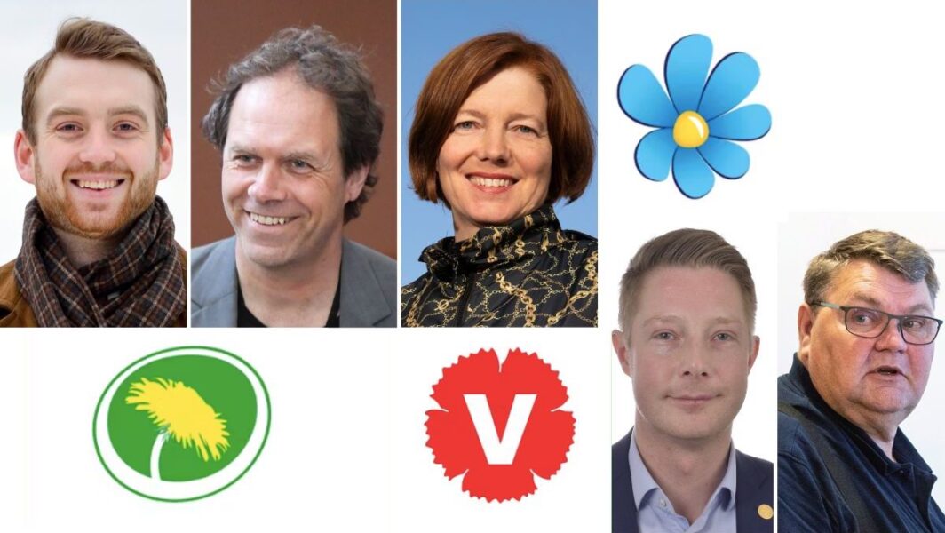 Några EU-parlamentariker som utmärker sig i Naturskyddsföreningens granskning: Jakop Dalunde (MP), Pär Holmgren (MP), Malin Björk (V), Johan Nissinen (SD) och Peter Lundgren (tidigare SD, numera vilde).