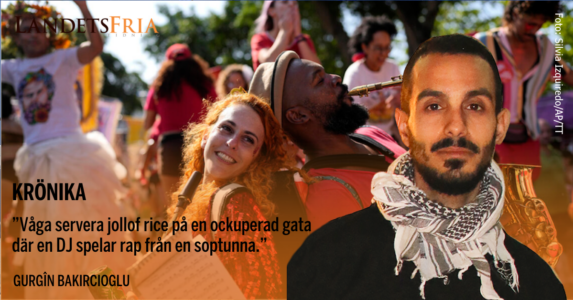 Gatufest. Skribenten i förgrunden.