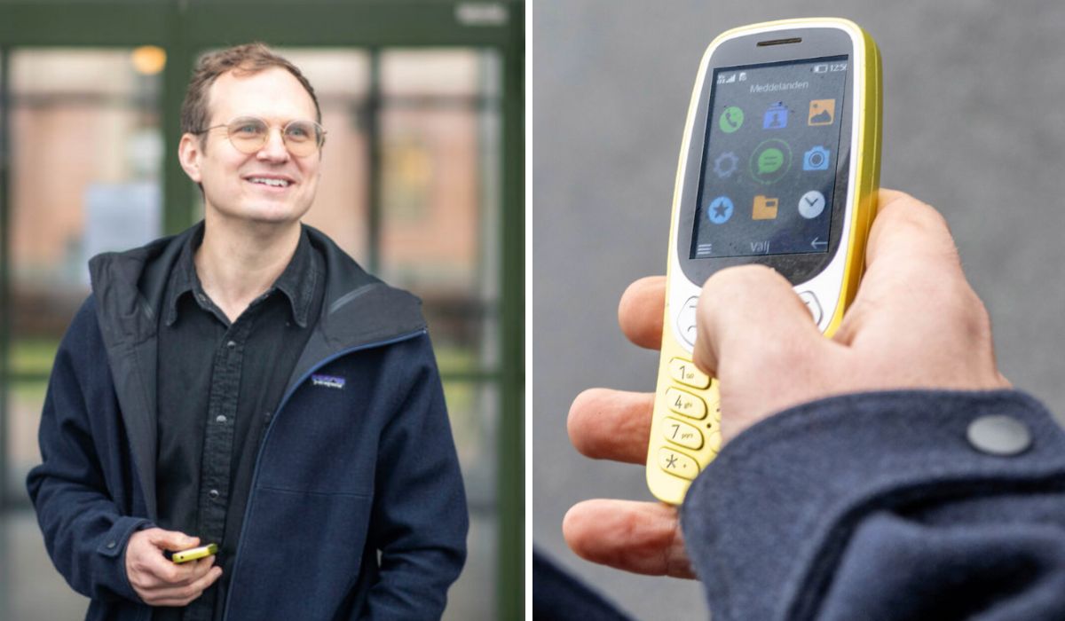 Jonas Gren har aldrig ägt en smartphone, sedan fem år tillbaka har han inte heller internet på sitt kontor.