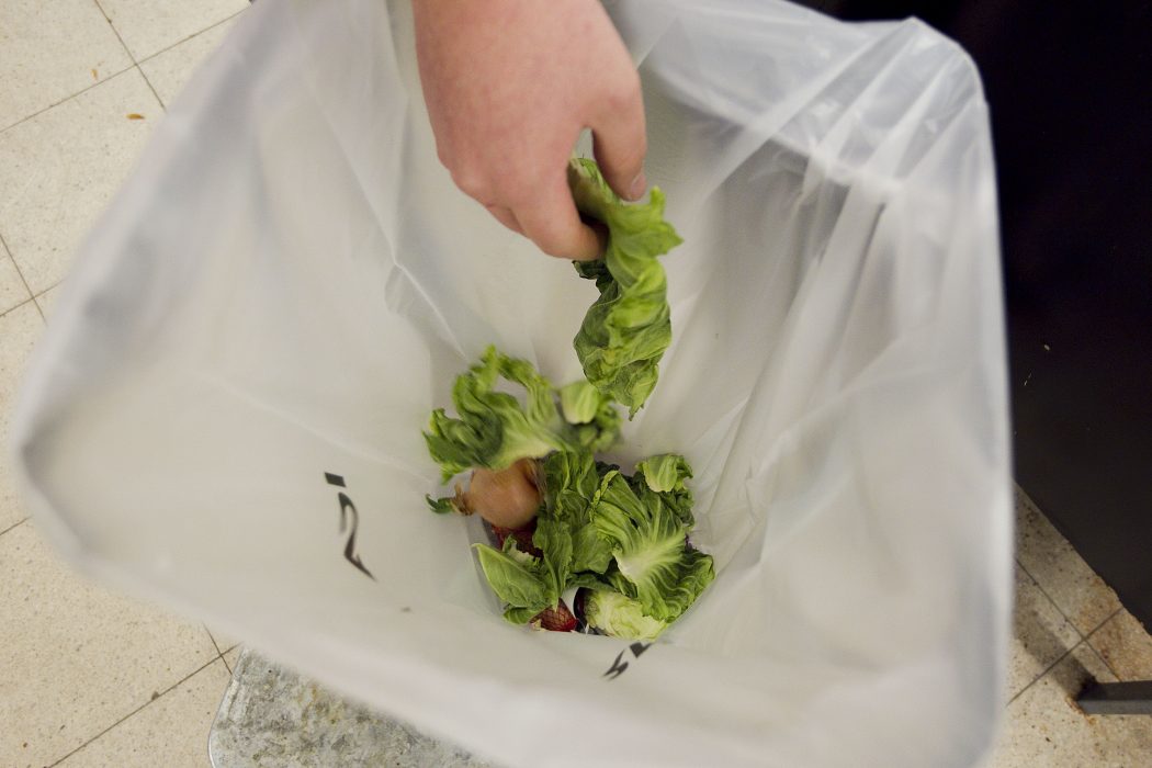 OSLO 20110521. Kasta mat i butik.
I dag går mye av matbransjens avskjær og skrell til gjødselproduksjon og dyremat. En forventet trend er at dette i stedet vil bli menneskemat i framtiden. Matmangel, klimaendringer og helseproblemer vil presse fram en helt ny mathverdag i Norge. Det blir mye nytenkning i norske matvarebutikker i årene som kommer.
Foto: Heiko Junge / Scanpix NORGE / SCANPIX / kod 20520