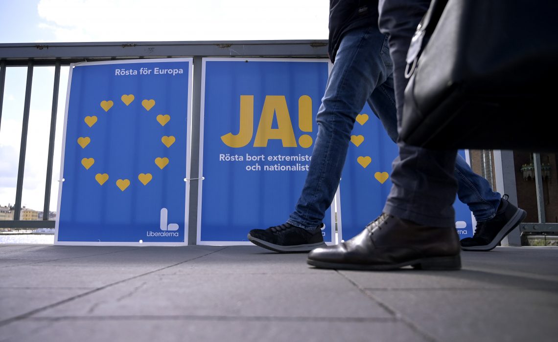 STOCKHOLM 20190506
Partiernas valaffischer inför Europaparlamentsvalet 2019
Foto: Janerik Henriksson / TT / Kod 10010