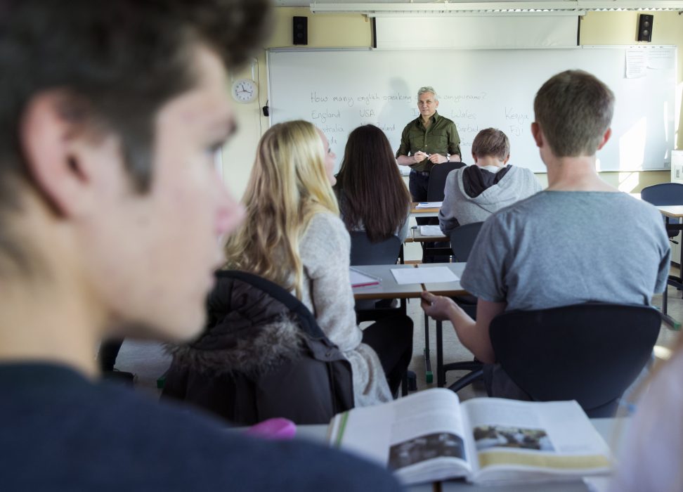 OSLO 20141030.
Elever ved videregående skole.
Foto: Berit Roald / NTB scanpix / TT / kod 20520