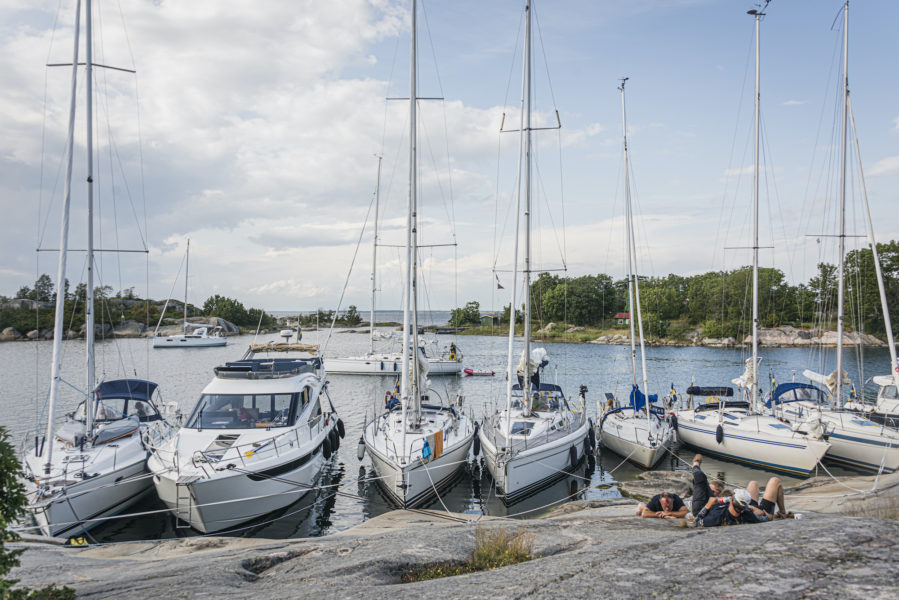 Segelbåtar i Stockholms skärgård.
